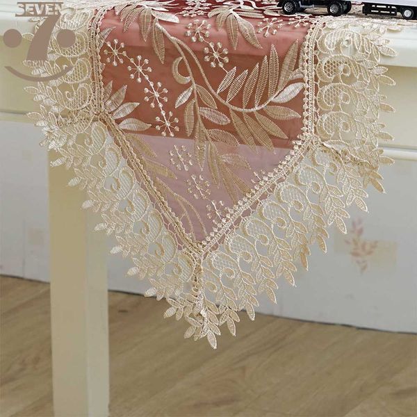 

dining banquet coffee table decorative embroidered burgundy colour table runner