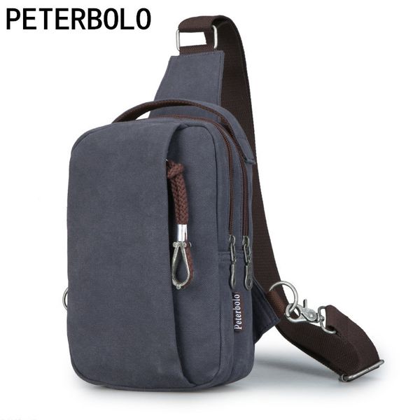 

peterbolo men's vintage canvas shoulder bag retro men crossbody bag single-strap chest