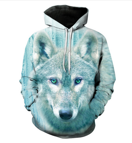 

winter wolf men hoodies 3d printed hooded tracksuits autumn printed fashion pullover hooded streetwear male hoodie outwear qw018, Black