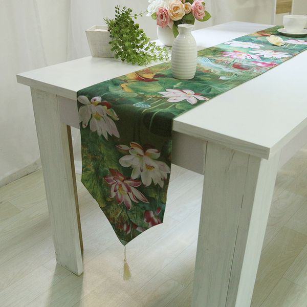 

european luxury modern lotus table runner tablecloth table runners flag dinner mats home textile