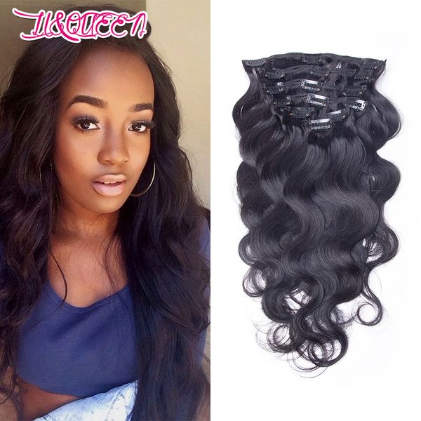 Non Processed Brazilian Body Wave Style Clip In Human Hair 120g