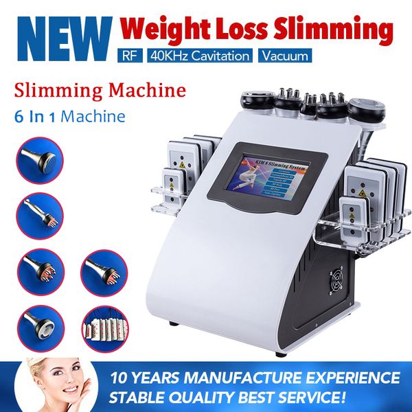 

2018 painless 8 pads diode lipo laser lllt ultrasonic 40k cavitation slimming vacuum rf cellulite weight loss machine