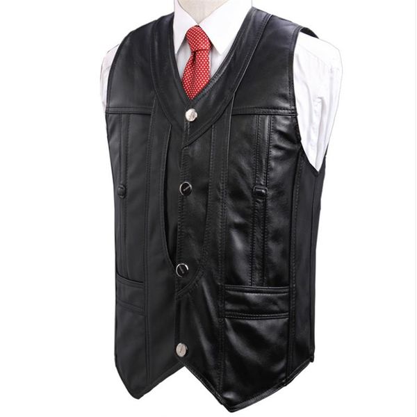 

man spring plus size 100% sheepskin vests male autumn oversize 100% genuine leather vest men sheepskin waistcoat cuero chaleco, Black;white