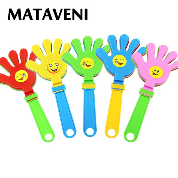

5pcs пластиковые красочные руки clapper grand event партии шум чайник инструмент для аплодисментов 28*13 см
