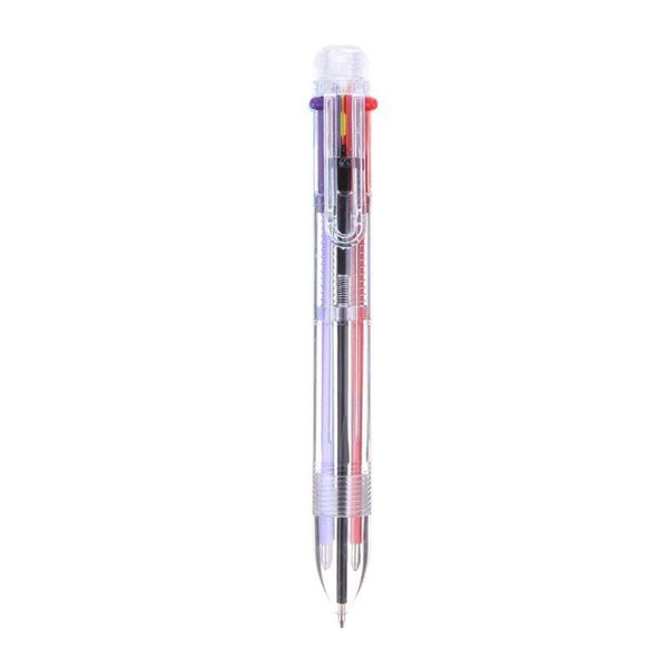 

novelty multifunction 6 in 1 colorful ballpoint pen multicolor stationery school pen for school/office supplies, Blue;orange