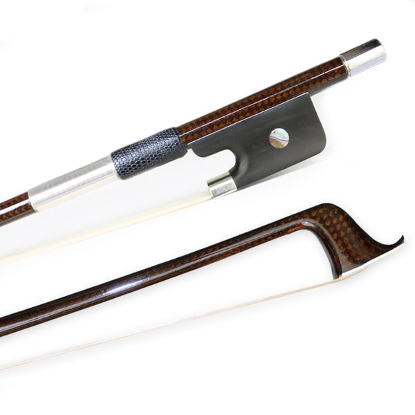 

4/4 size diamond carbon fiber cello bow ebony frog nickel silver screw durable straight strong cello accessoories