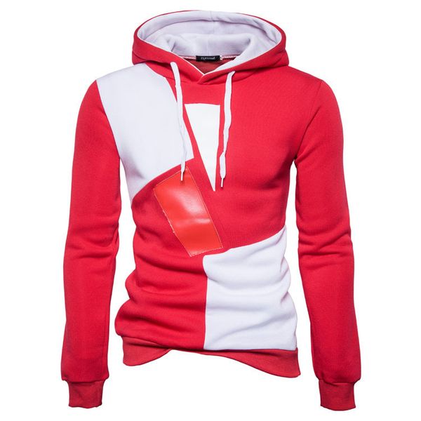 

men's sweater 2018 male british men's color matching personality hooded men's sweater sportswear jacket hip hop clothing 2xl, Black