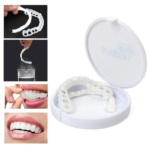 

Cosmetic Dentistry Snap On Instant Perfect Smile Comfort Fit Flex Teeth Veneers Dental braces Tooth protection Whitening Denture with box