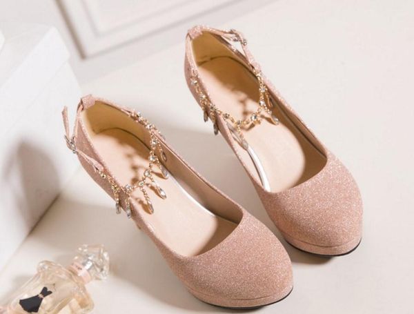 

women shoes in spring and autumn high coarse heel round head@987, Black