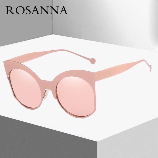 

rosanna 2018 ladies cat eye sunglasses brand designer mirror sun glasses women metal retro female sunglasses vintage eyewear, White;black