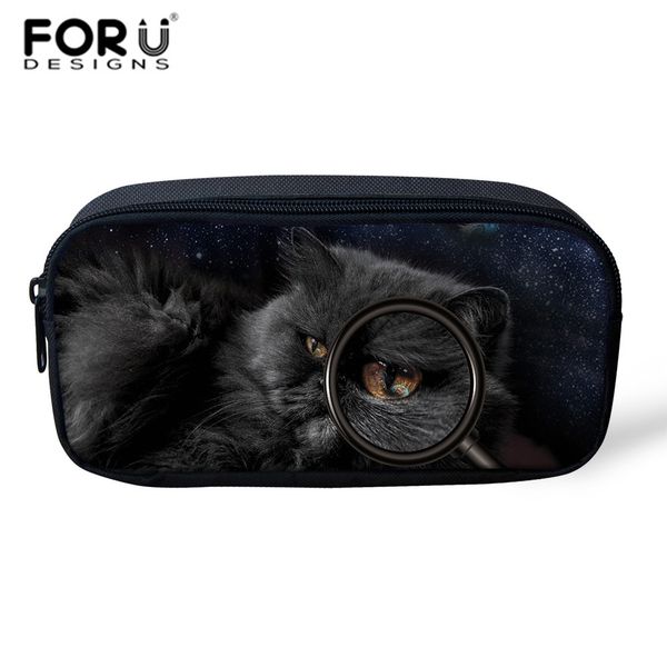 

forudesigns makeup case professional box bags black kitty pencil bag for girls travel cosmetic bag toiletry beauty wkit bags