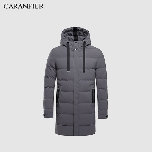 

2018 winter men long jacket parkas men warm casual parka coat medium-long water proof thickening hat jacket parka, Black