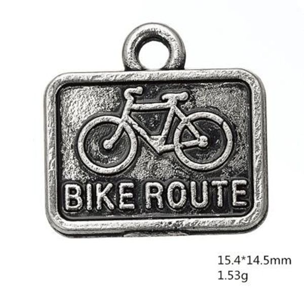

2021 bike route engraved sign charms other customized jewelry, Bronze;silver