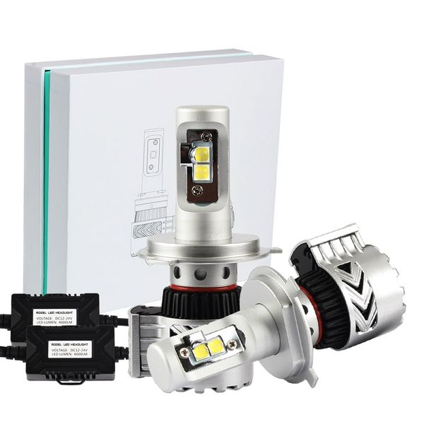 

8hl авто светодиодные фары автомобиля h1 h3 h4 h7 h11 h13 9006 72 вт/комплект 12000lm/комплект фары 6500k белый все в одной лампочке