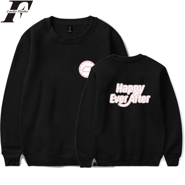 

harajuku kpop happy ever after sweatshirt bts hoodies women/men streetwear long sleeve hoodie clothes women/men plus size, Black