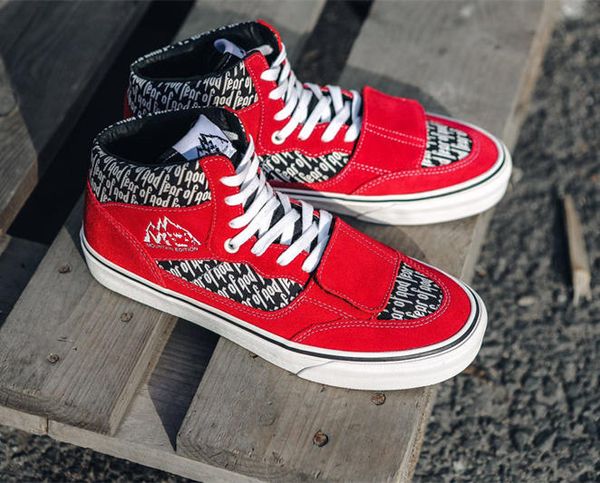 vans high cut red