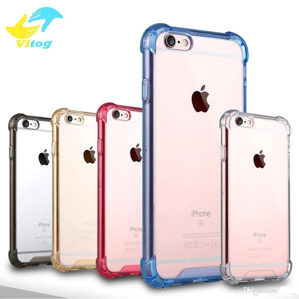 

for apple iphone 7 7 plus 6 6s 6 6s plus phone case acrylic anti drop shock proof full protective tpu clear hard case cover capa e124