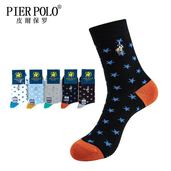 

pier new arrival brand 5pairs/lot men socks cotton & combed fiber classic men's socks deodorant dress, Black