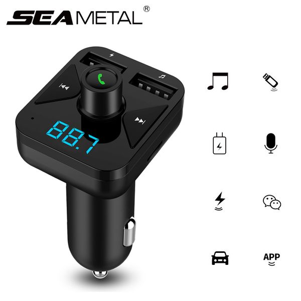 

car mp3 player cigarette lighter usb bluetooth fm transmitter phone handscharger radio kit wireless dual auto accessories