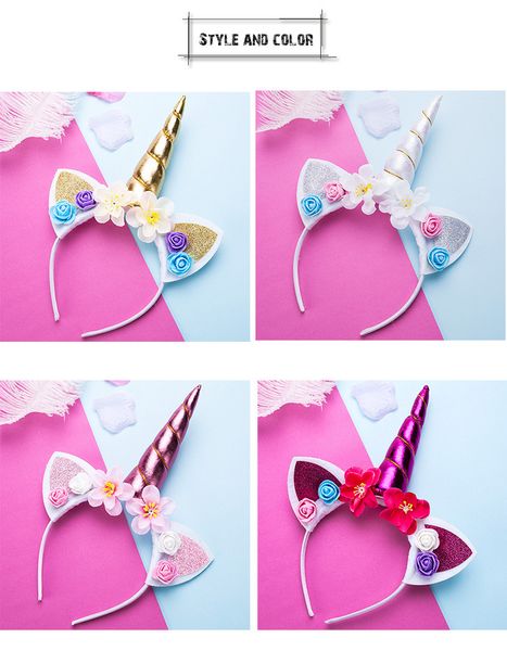Unicorn Horn Head Magical Party Girl Hair Headband Fancy Dress Cosplay Decor
