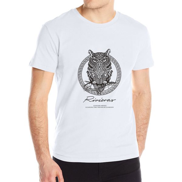 

New T Shirt Man Cotton Short Sleeve Fashion Summer Printing Casual O-neck Men T-shirt Spirit of The Night Bird