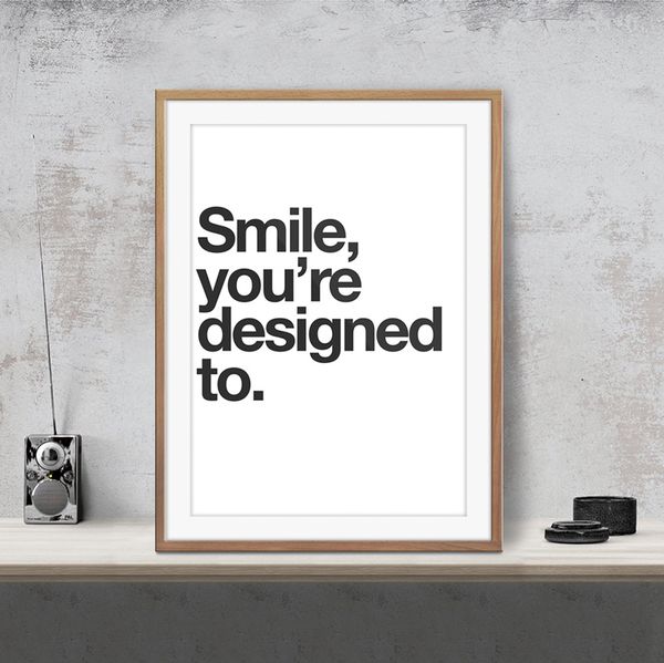 

Motivational Inspirational Quotes Smile You Are Designed To Art Poster Wall Decor Pictures Art Print Poster Unframe 16 24 36 47 Inches