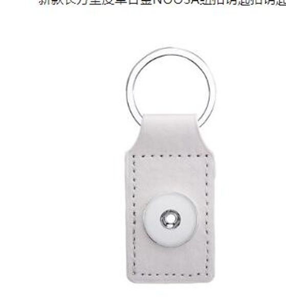 

alloy leather 12pcs noosa keychains key rings fit 18mm charm rectangle various color design sanp button keyring key rings keychain, Slivery;golden