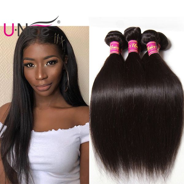 Unice Hair Brazilian Virgin Human Hair Bundles 3 Brazilian