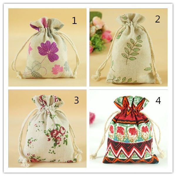

jewelry packaging burlap draw sack pocket jewelry pouches gift bags multi styles mixed and sizes for options model no.ne900, Pink;blue