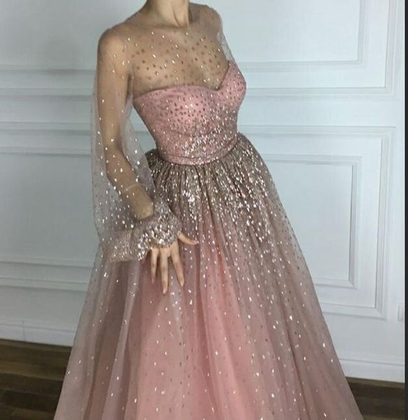 

evening dress yousef aljasmi kim kardashian puffy sleeve o-neck beaded ball gown long gown almoda gianninaazar zuhlair murad ziadnakad, Black;pink