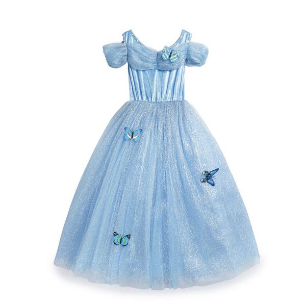 

2018 fashion style baby girls princess dresses halloween wear costume kid christmas dresses children festival clothing, White