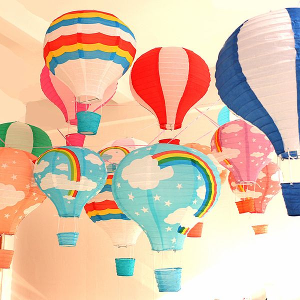 

12''30cm/16"40cm rainbow air balloon paper lantern kids birthday party wedding decoration 22 colours for choose 1pc