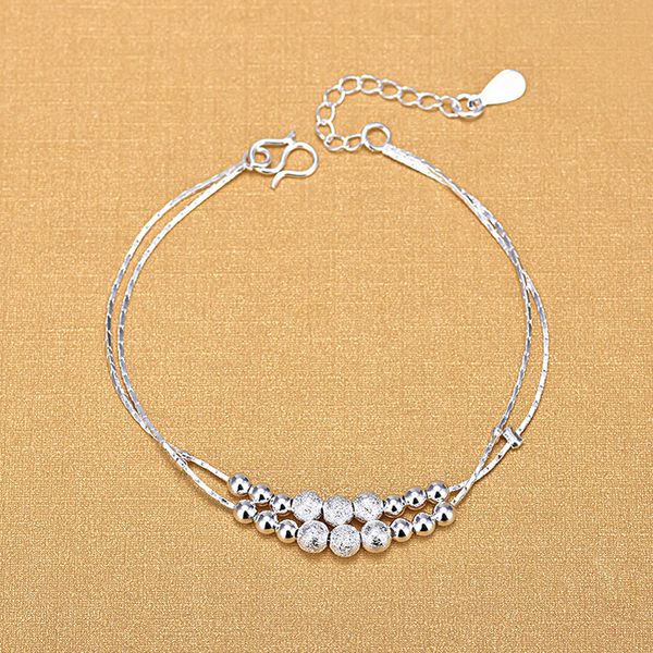

wholesale 2018 vintage silver snake chain bracelets fashion 925 sterling silver strand bracelets for women, Black
