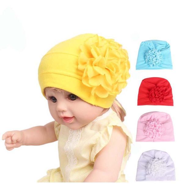 

2017 Новая мода Новорожденных Девочек Хлопок Beanie Flower slouch Cap Больница Hat дети Головны