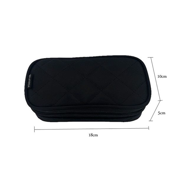 

bags women case toiletry fashion purse travel clutch cosmetic make storage brush bag lady up small beauty makeup bag organizer pxvoe, Red;black