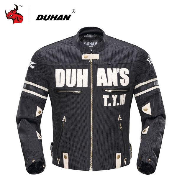 

duhan motorcycle jacket summer men breathable mesh motojacket motorcycle racing jackets protector blouson moto protective gear