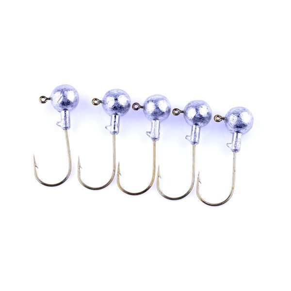 

20pcs 7g mix lead round jigs head fishing lures baits hook fish tackle