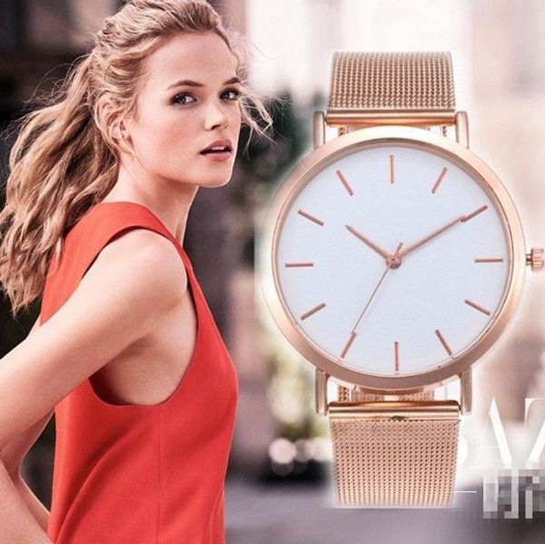 

women watches top ogoey fashion rose gold silver ladies watch for women reloj mujer saat relogio zegarek damski, Slivery;brown