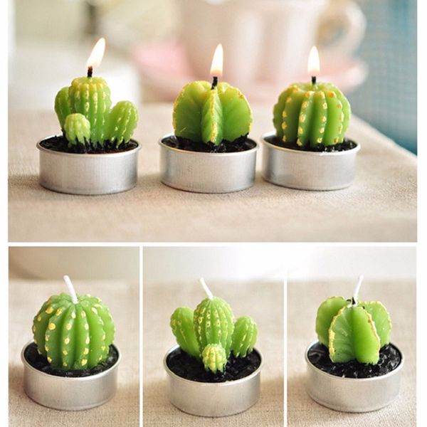 

моделирование cactus сферическая дерево форма украшения главная мебель ароматические свечи романтический чай стол свет декор сада