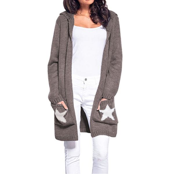 

korean long cardigan women autumn 2018 fashion long knitted sweater female oversized fall casual black coat winter clothing, White;black