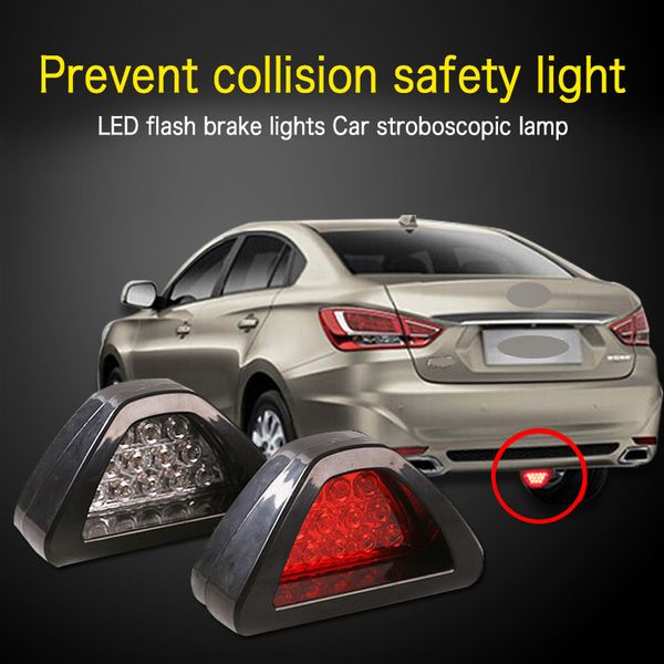 

universal f1 style car auto 12 led brake slight lamp blinking flashing light fitting 12v led lighting car styling