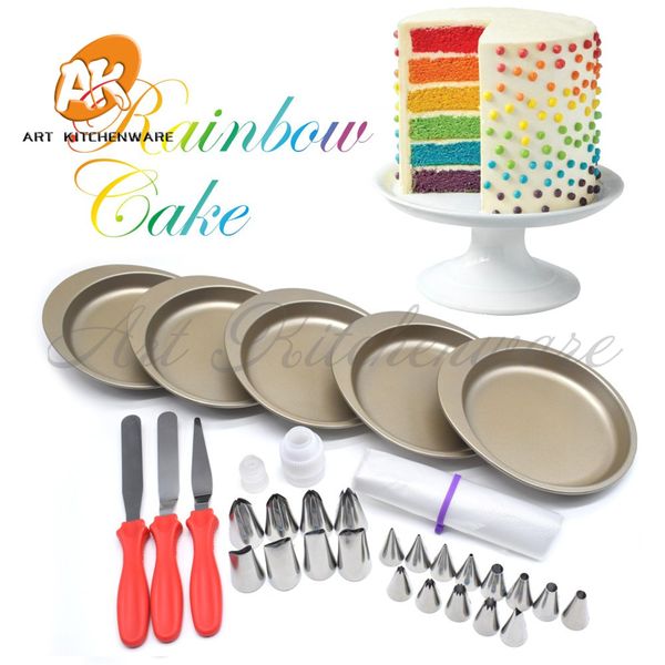 

rainbow cake pan baking tools for cakes 21pcs icing pastry nozzles piping tools decoration cake bakeware set pastry spatula