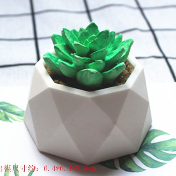

the c973 diamond-shaped cement potted plant silicone molds