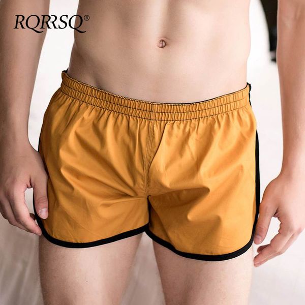 Roupa interior Básico Lounge Home Sono Bottoms Calções de Algodão Mens Casuais Casas Família Confortável Solto Homem Boxers Pijama Masculino