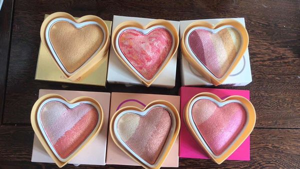 

New makeup godde of love bleeding heart radiance mermaid heart dragon heart highlighter for your face and eye triple baked powder