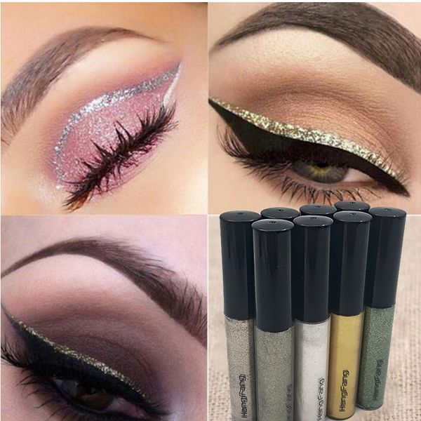 

2017 liquid glitter eyeliner eyeshadow shiny waterproof long lasting eye makeup cosmetic maquiagem lapis de olho delineador