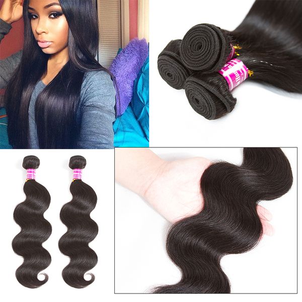 Cheap Human Hair Bundles Straight Brazilian Virgin Hair Weaves