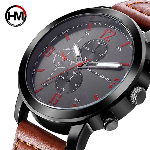 

relogio masculino black large dial men quartz watches male outdoor decorative watch brand casual sports belt bracelet watch, Slivery;brown