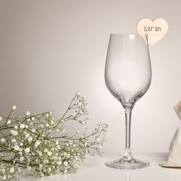Personalised Wine Glass Christmas Charms Customised Xmas Name Place Settings !!!