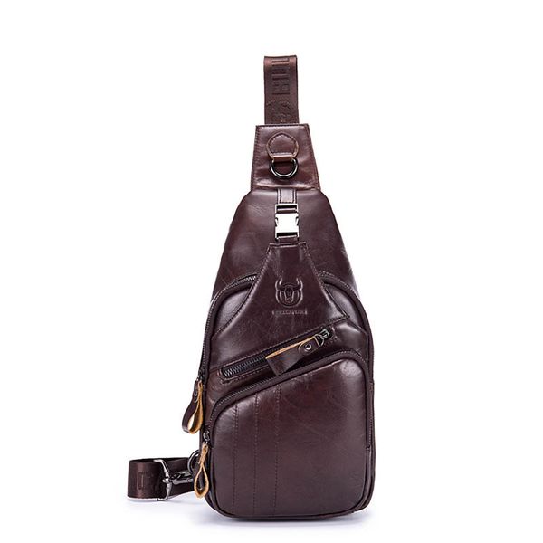 

genuine leather chest bag men single messenger bags casual vintage chest rucksack men travel crossbody bag male shoulder bags